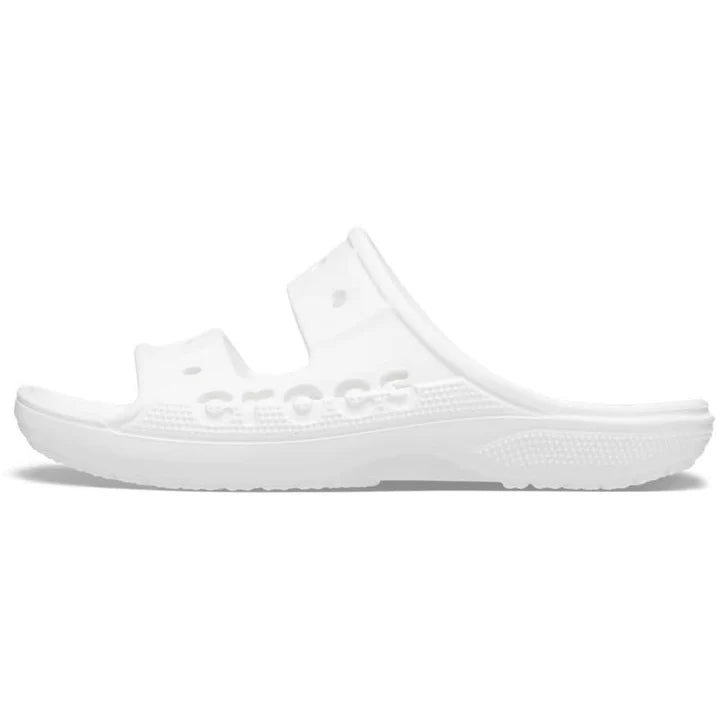 Crocs unisex baya two-strap slide sandals - white