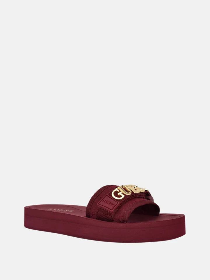 Guess peers logo slide sandals Vino