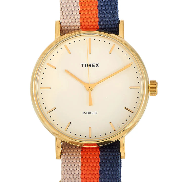 Timex fairfield cream dial watch