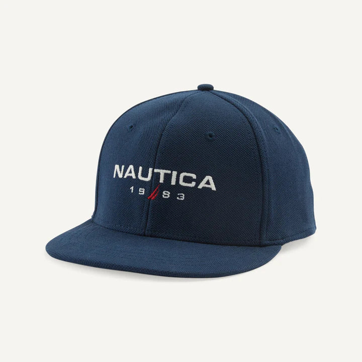 Nautica  logo knit hat Azul
